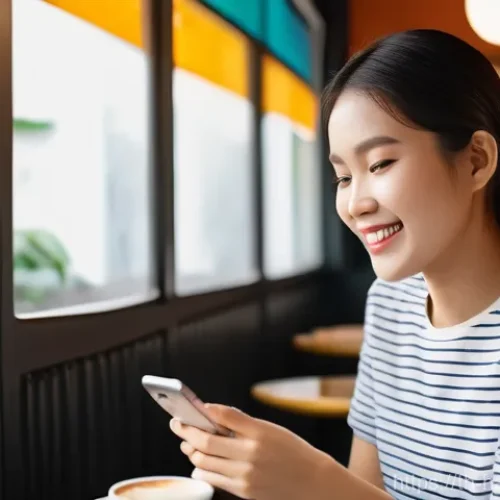 Home 27 한글과 웹사이트 디자인 - **Prompt 1: Seamless Mobile Experience for a Thai User**
"A candid, medium shot of a young Thai ...