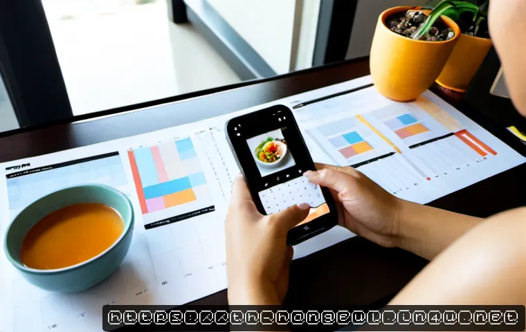 Home 17 한글과 SNS 콘텐츠 전략 - Photorealistic Thai social media strategist at a clean modern desk in Bangkok, reviewing a visual co...